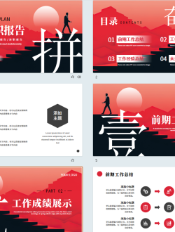 红色励志商务风工作述职报告PPT模板