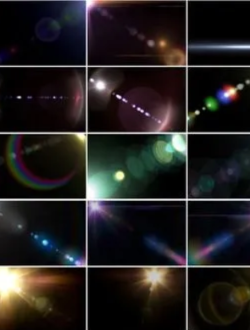 123种动作科幻电影镜头光晕光斑叠加特效素材