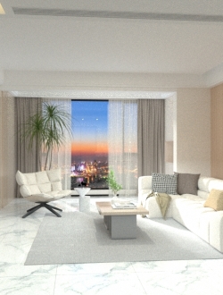 现代简约 全屋家装C4D模型免费下载