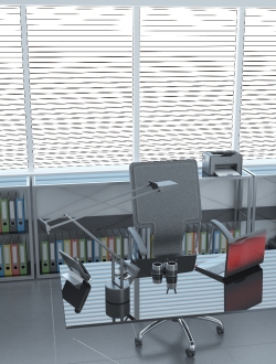 室内场景办公室C4D模型免费下载