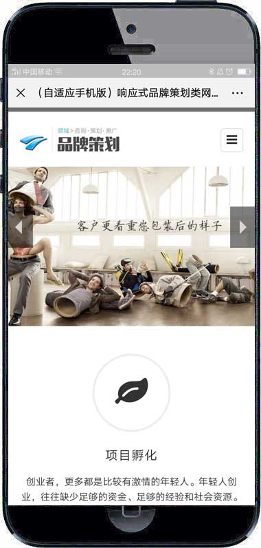 (自适应手机版)响应式品牌策划类网站织梦模板